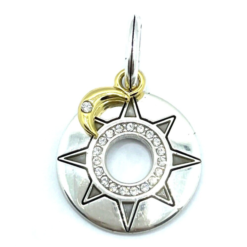 Brighton Shadow Shine Here Comes The Sun Gold Moon Round Silver Amulet Charm
